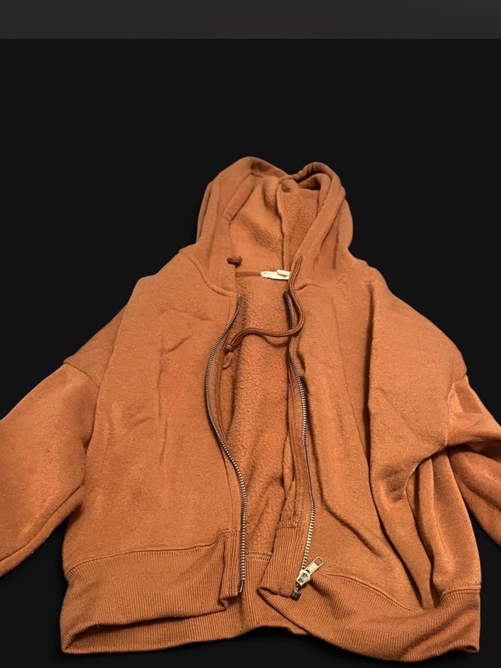 Hippie Rose Women's Zip Hoodie - Rust/Copper